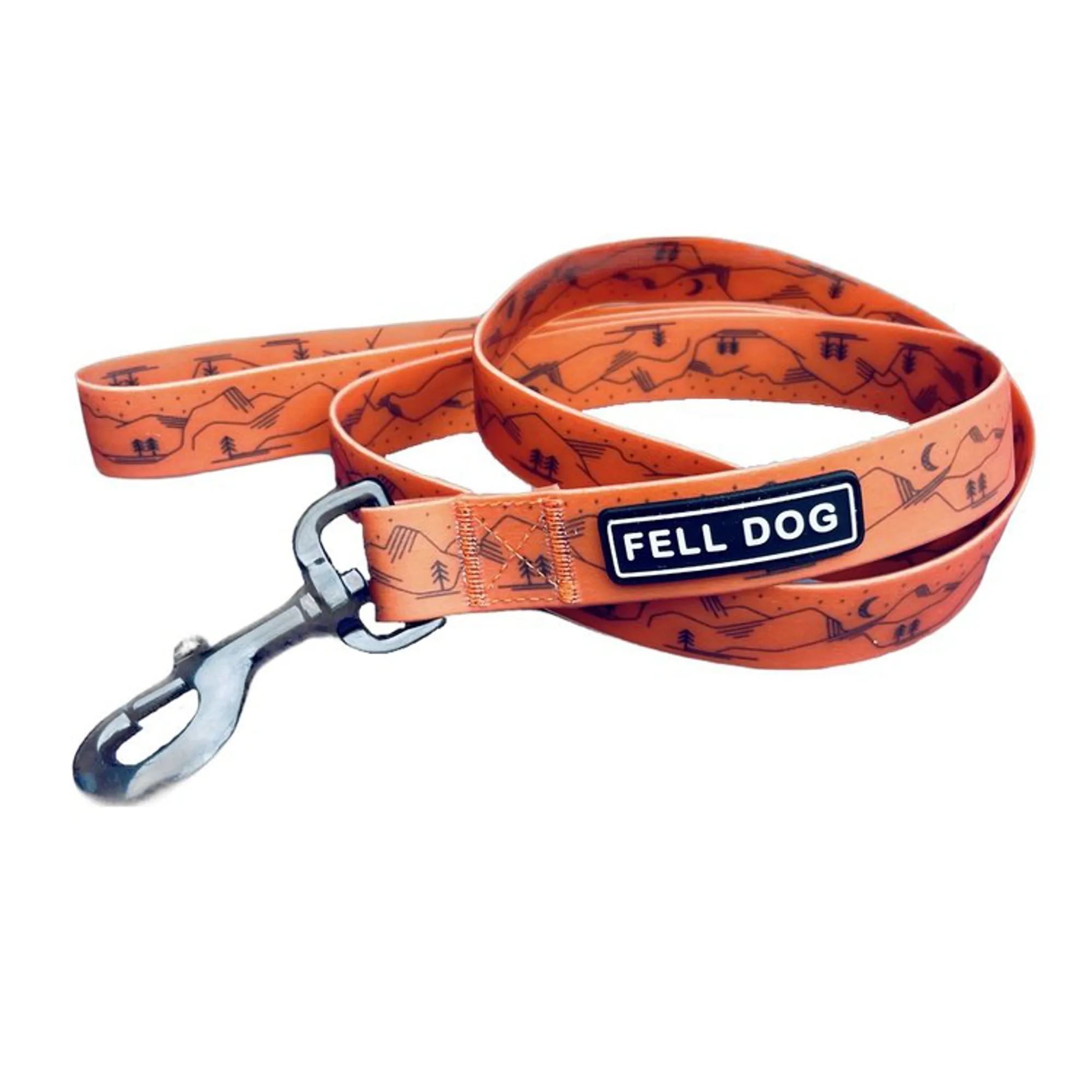 Fell Dog Drench Waterproof Lead - Orange Mountains