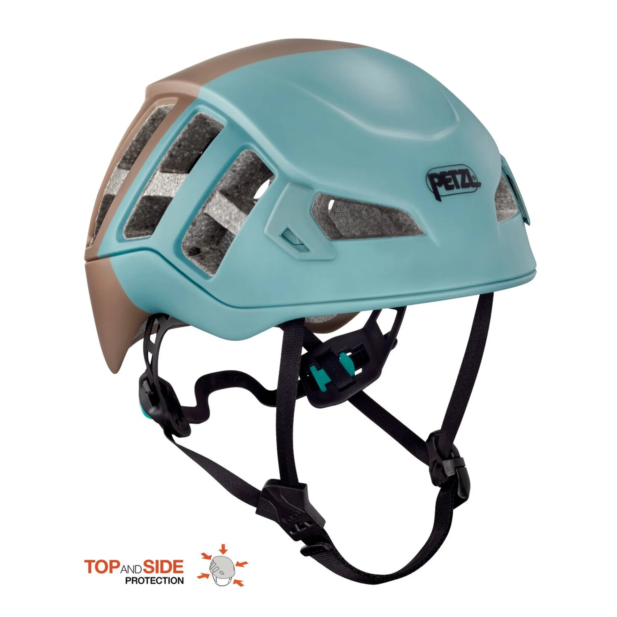 Petzl Meteor Climbing Helmet in Smoked Blue/Brown