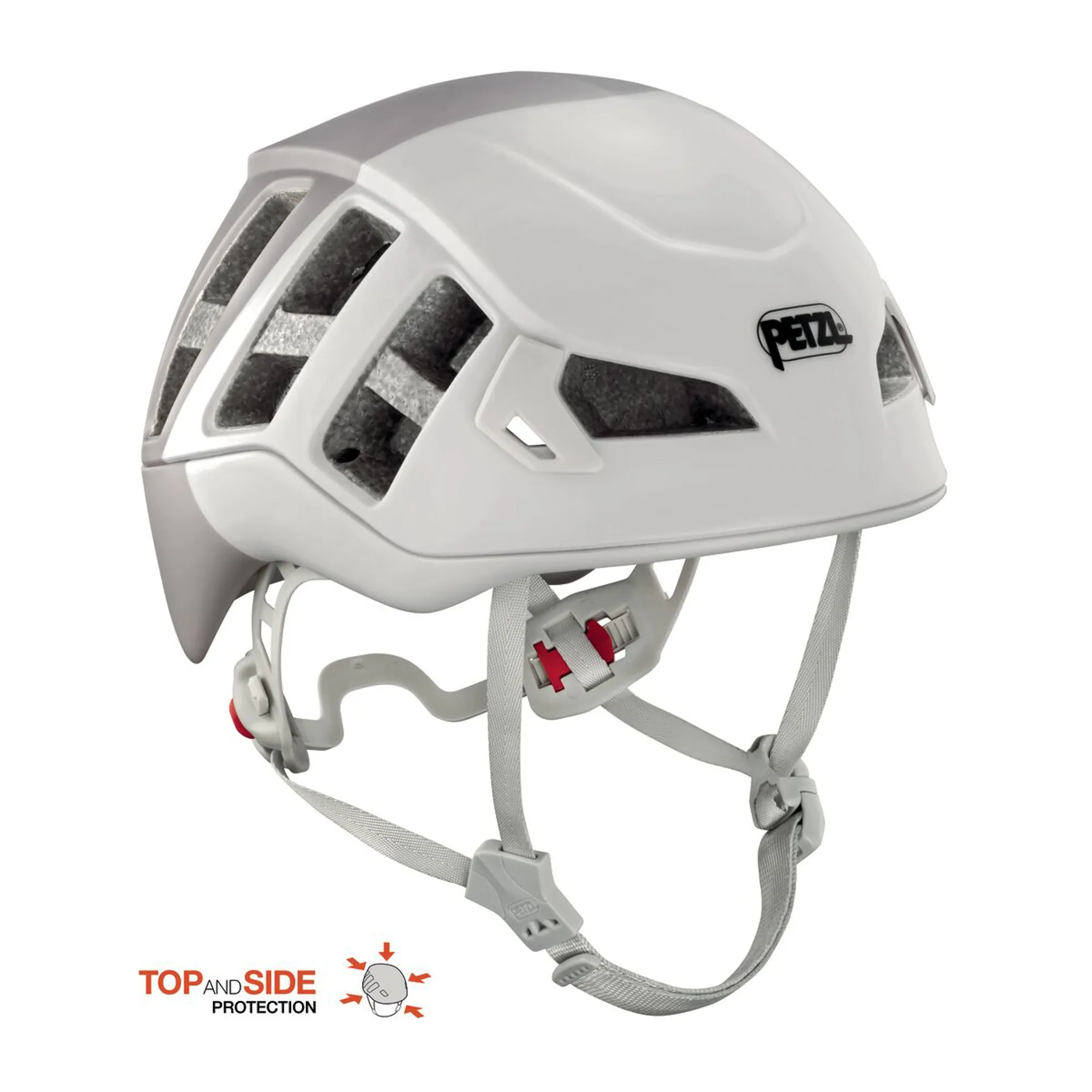 Petzl Meteor Climbing Helmet in White/Grey