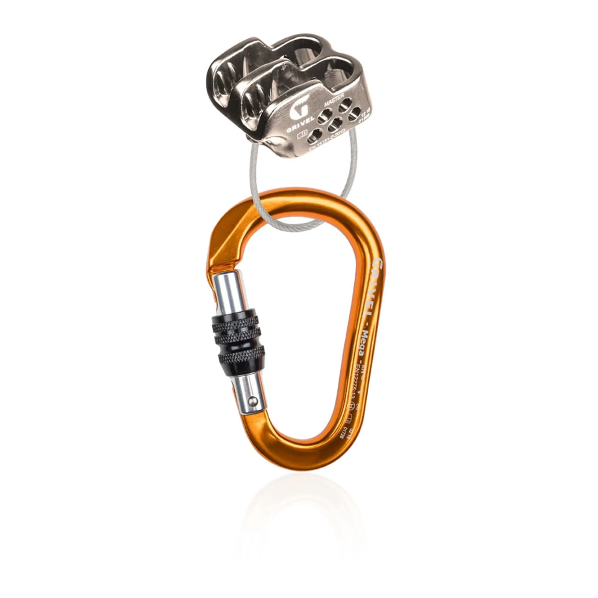 Grivel Master Belay Device and Mega Screwgate Kit