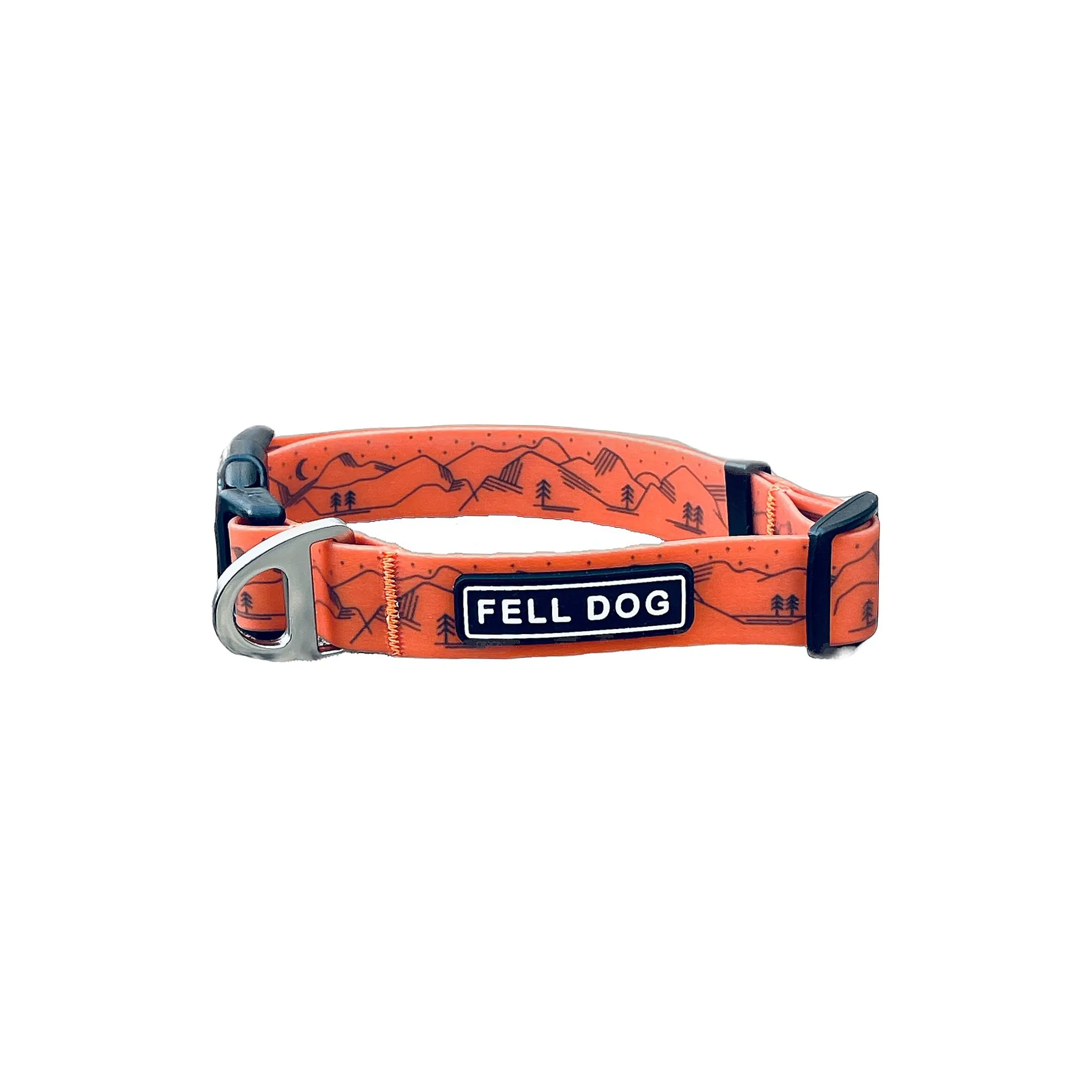 Fell Dog Drench Waterproof Collar - Orange Mountains