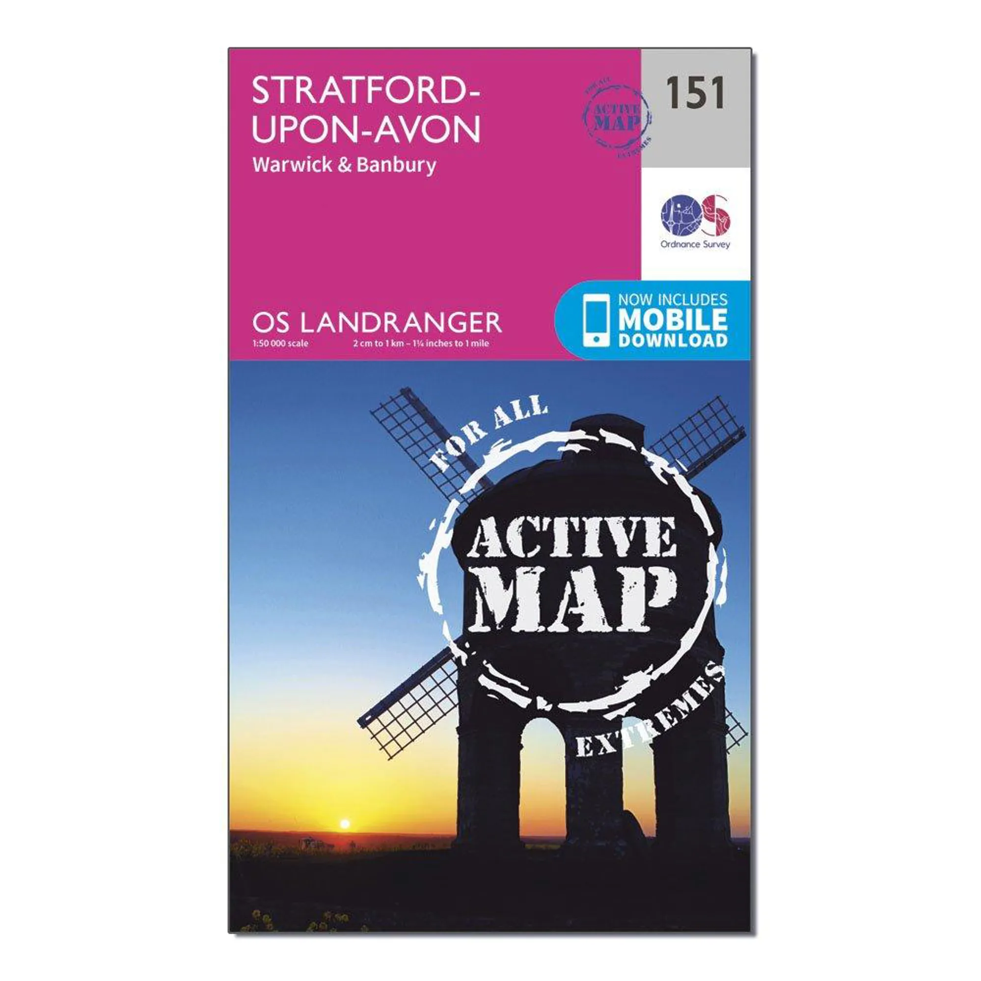Ordnance Survey Landranger 151 Active - Stratford-upon-Avon