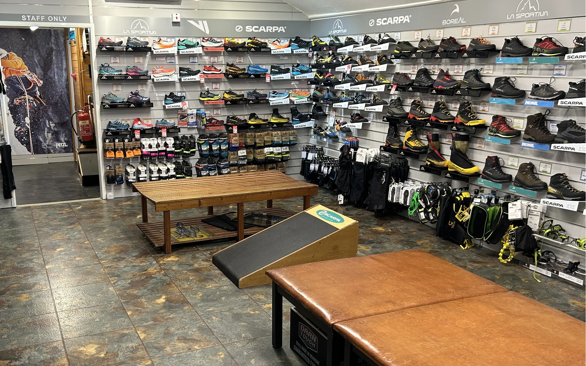 Expert staff providing gear advice and boot fitting