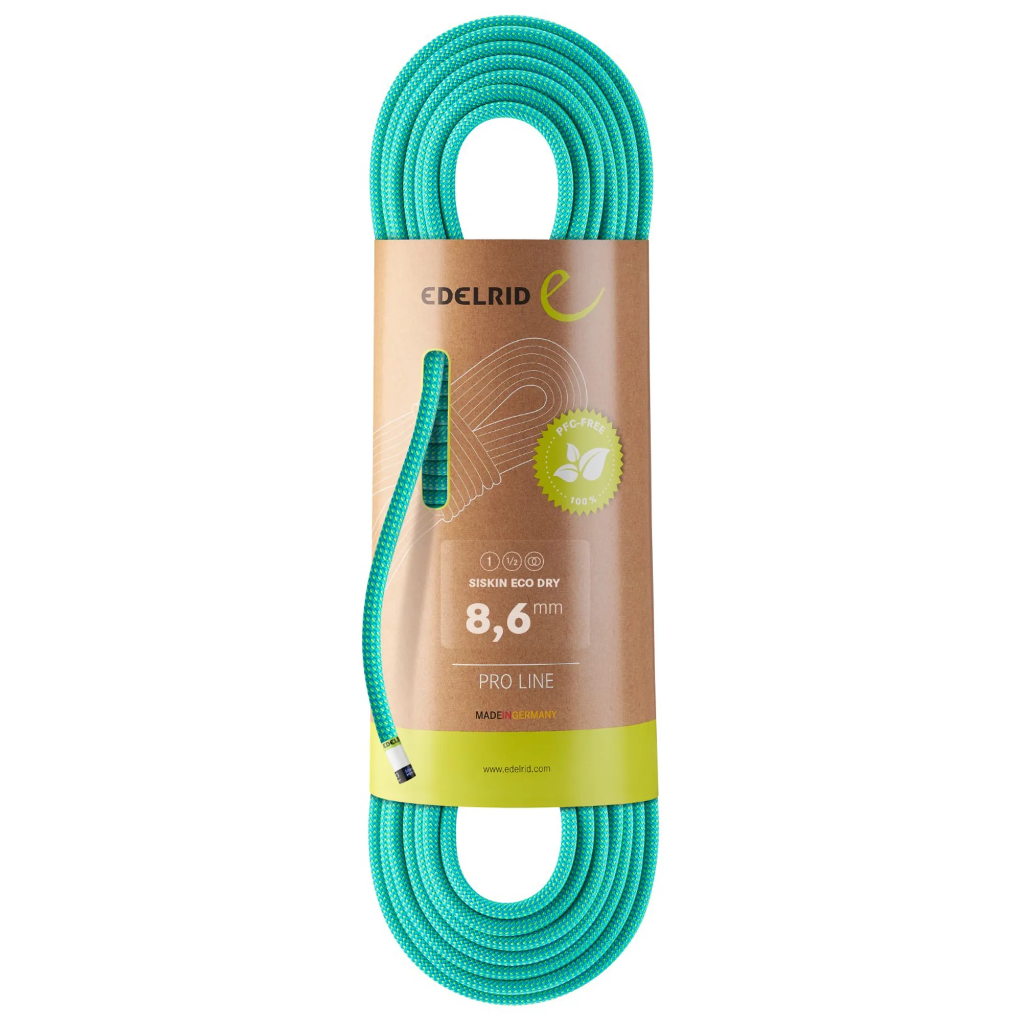 Edelrid Siskin Eco Dry 8.6mm x 60m in Icemint
