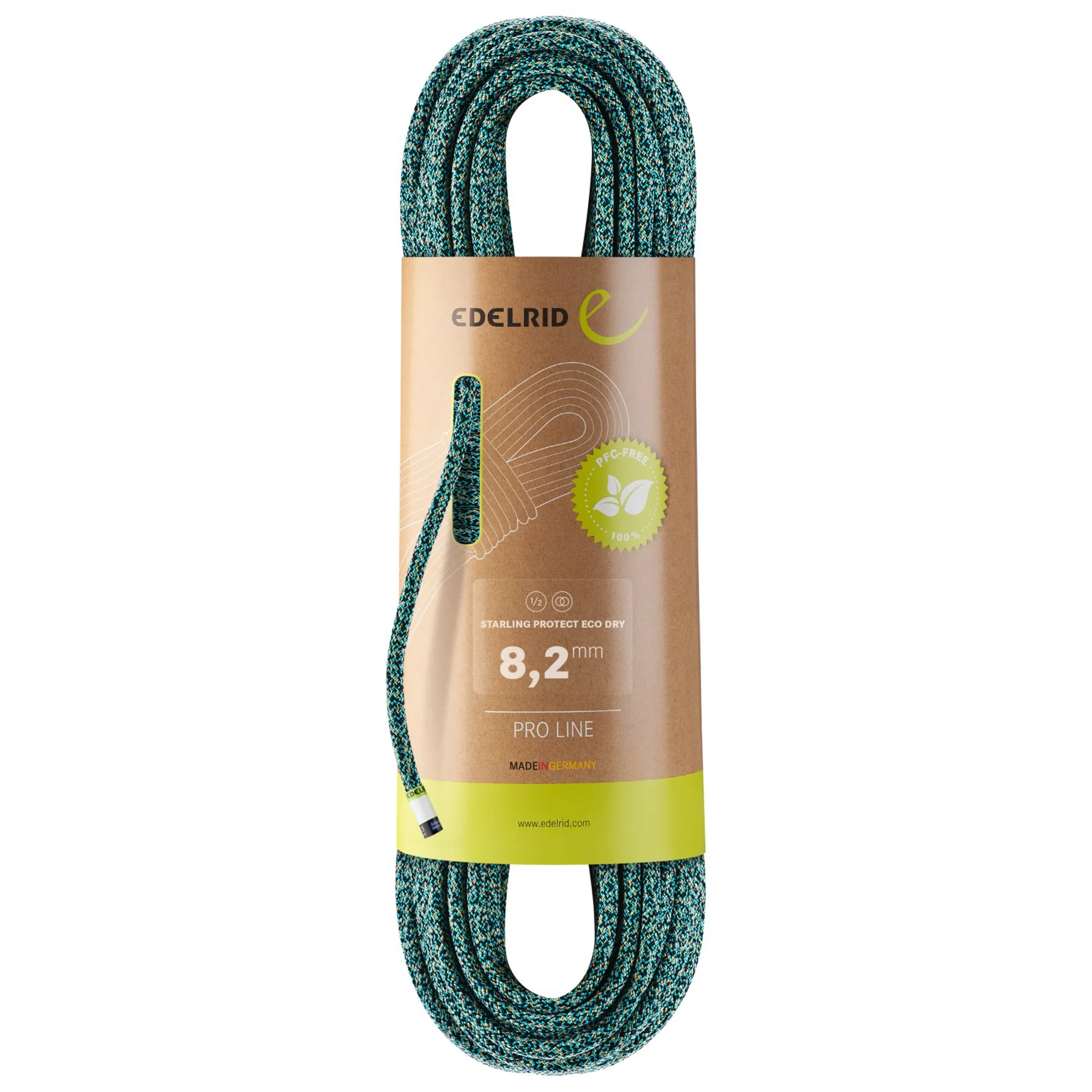 Edelrid Starling Protect Eco Dry 8.2mm X 70m in Icemint Night