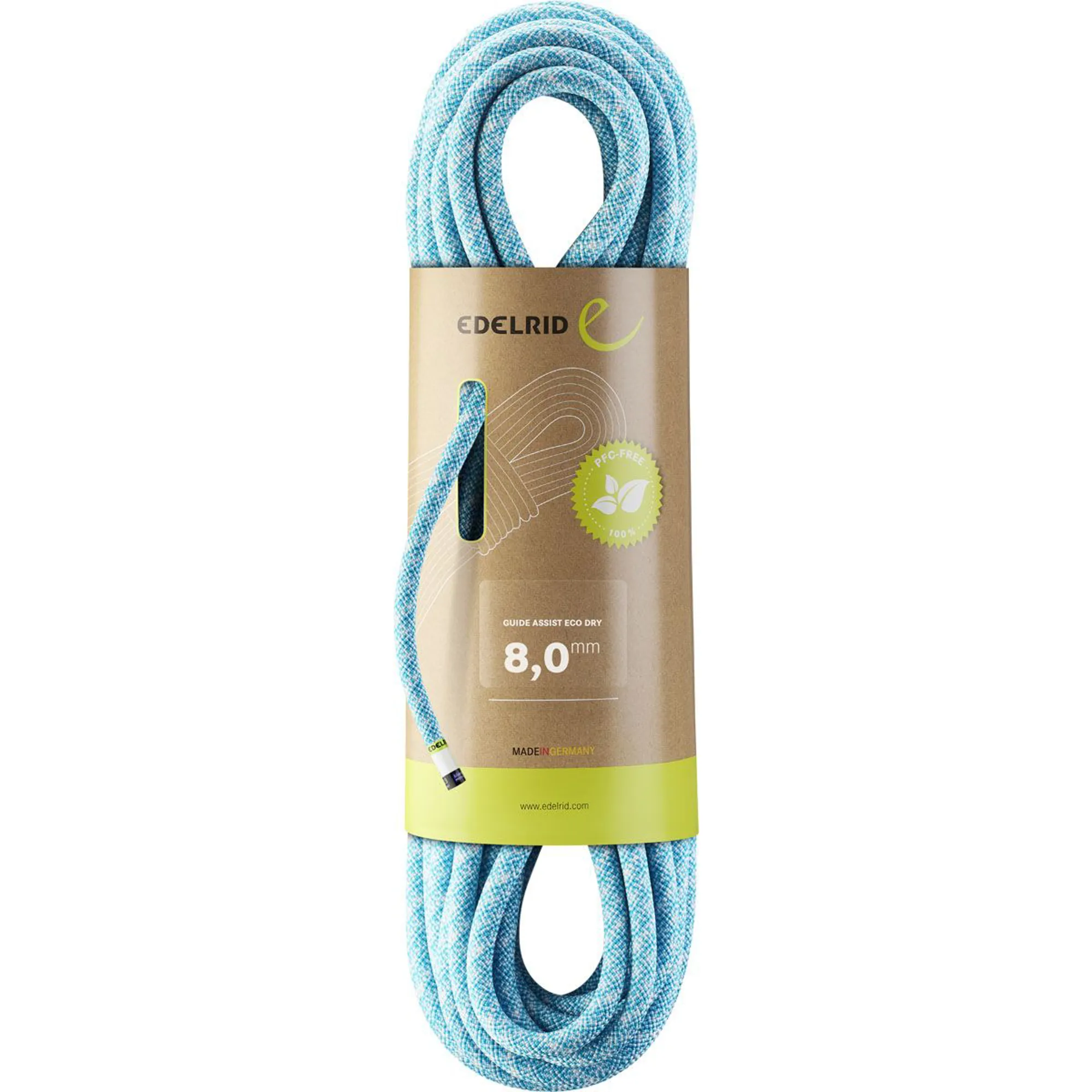 Edelrid Guide Assist Eco Dry 8mm X 30m in Icemint