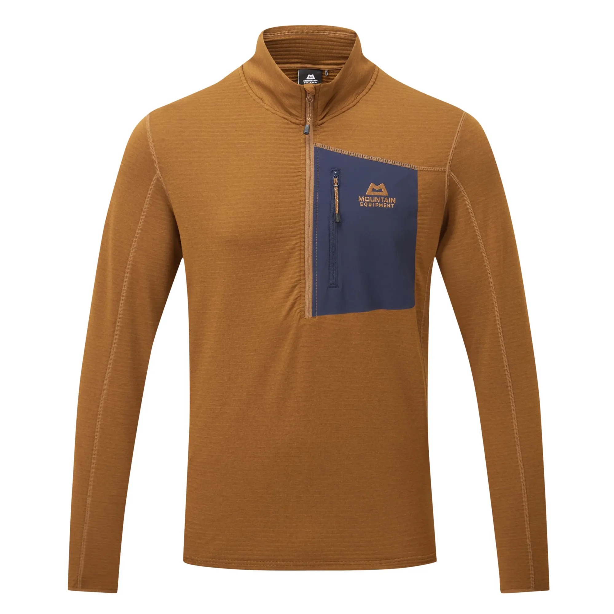 Mountain Equipment Mens Lumiko Zip-T in Walnut/Cosmos