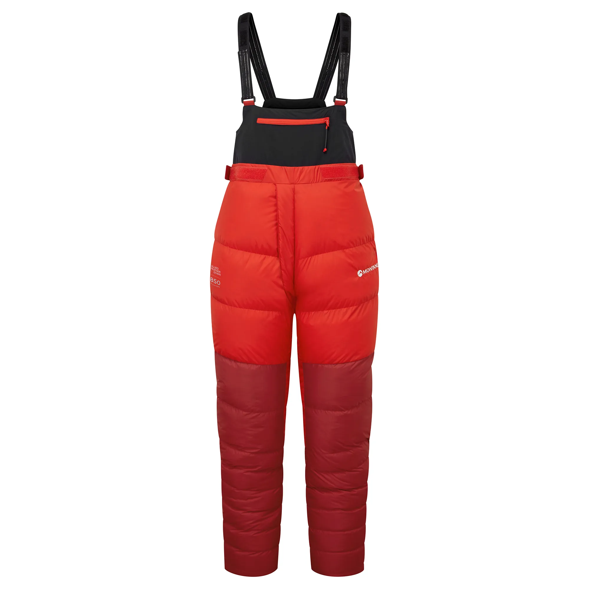 Montane Unisex Apex 8000 Down Salopettes in Adrenaline Red