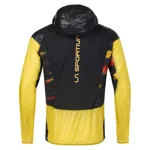 La Sportiva Mens Blizzard Windbreaker in Black/Yellow-1