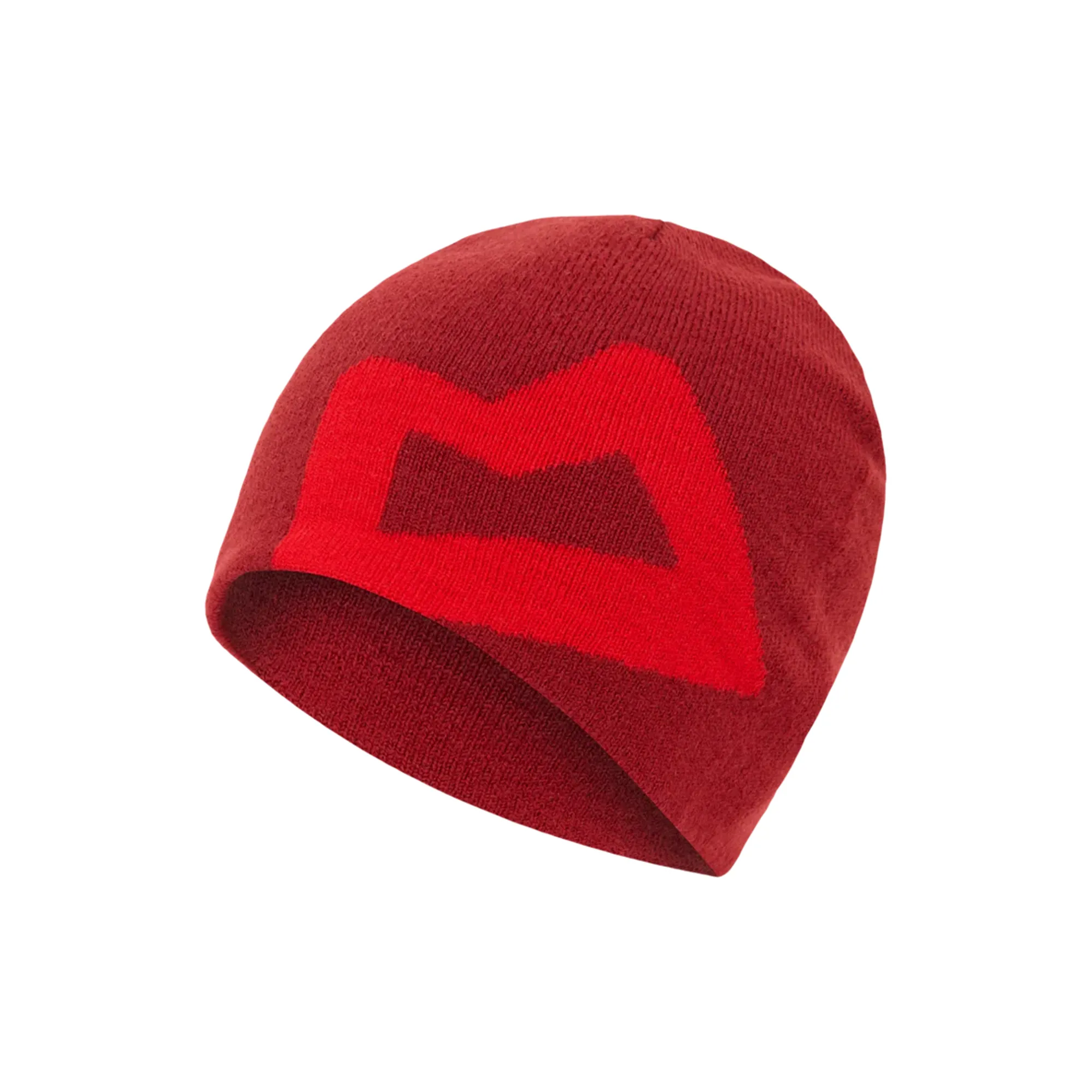Mountain Equipment Womens Branded Knitted Beanie in Merlot/Chili