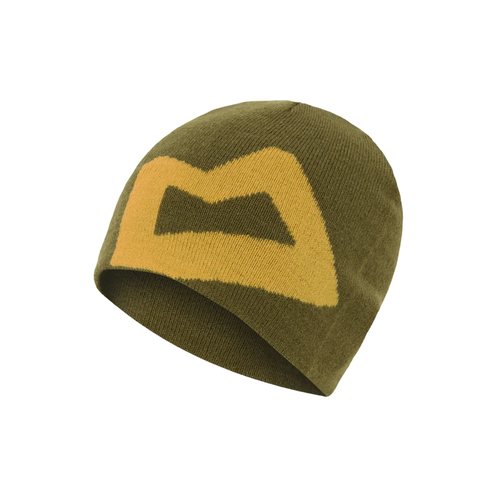 Mountain Equipment Womens Branded Knitted Beanie in Dark Olive